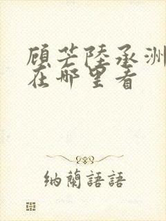 顾芒陆承洲小说在哪里看