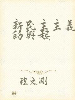 新民主主义革命的兴起