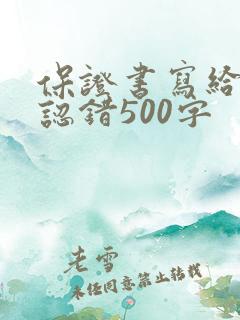 保证书写给老婆认错500字