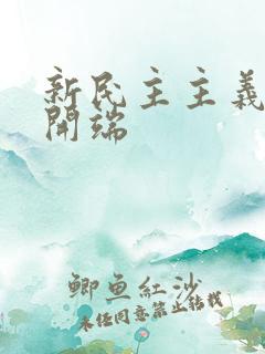 新民主主义革命开端