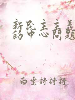 新民主主义革命的中心问题是(