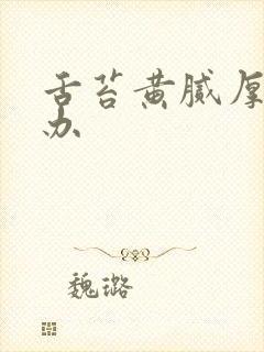 舌苔黄腻厚怎么办