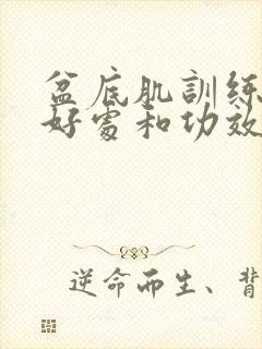 盆底肌训练有啥好处和功效