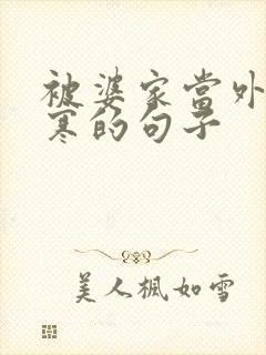 被婆家当外人心寒的句子