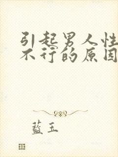 引起男人性功能不行的原因