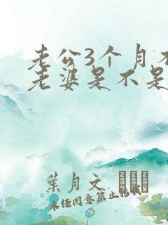 老公3个月不碰老婆是不是外面有人了