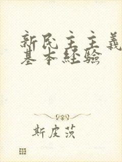 新民主主义革命基本经验