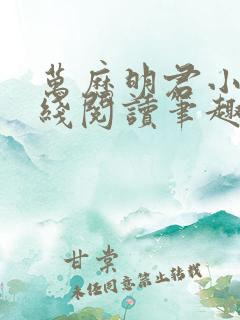 万历明君小说在线阅读笔趣阁