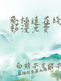 飞极速在线观看动漫免费