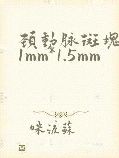 颈动脉斑块5.1mm*1.5mm