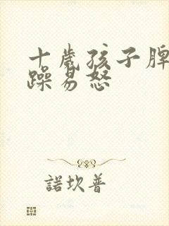 十岁孩子脾气暴躁易怒