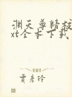 渊天尊精校版txt全本下载