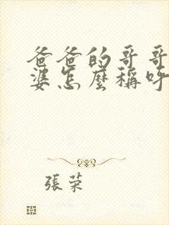 爸爸的哥哥的老婆怎么称呼