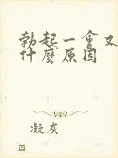 勃起一会又软了什么原因