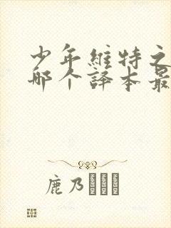 少年维特之烦恼哪个译本最好