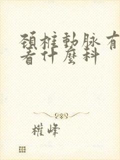 颈椎动脉有斑块看什么科