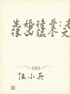 先婚后爱:老公很凶猛全文免费阅读小说