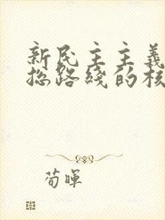 新民主主义革命总路线的核心