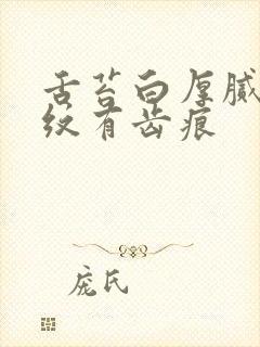 舌苔白厚腻有裂纹有齿痕