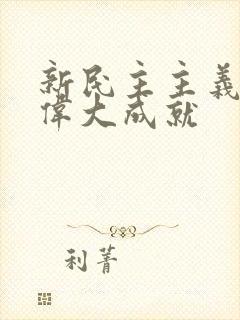 新民主主义革命伟大成就