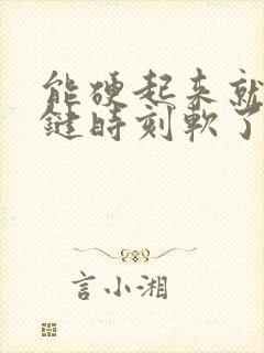 能硬起来就是关键时刻软了