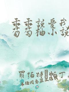 乖乖说爱我by葡萄柚小说免费阅读