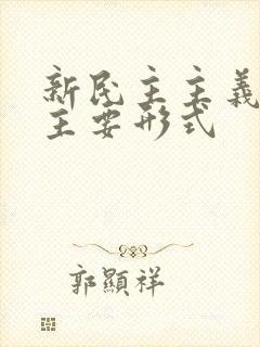 新民主主义革命主要形式