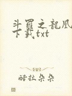 斗罗之龙凰传说下载txt