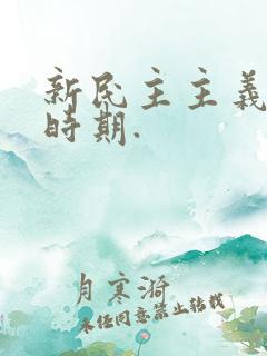 新民主主义革命时期.