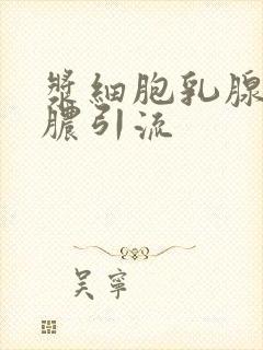 浆细胞乳腺炎化脓引流