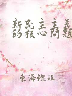 新民主主义革命的核心问题是: