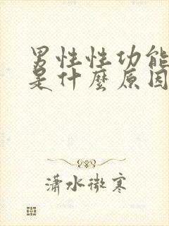 男性性功能不行是什么原因