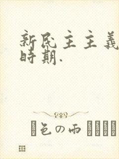 新民主主义革命时期.