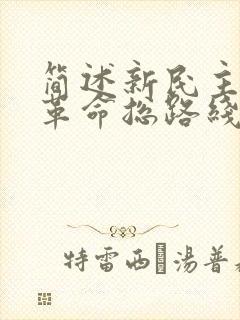 简述新民主主义革命总路线的主要内容.