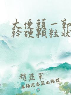 大便头一节黑色干硬颗粒状