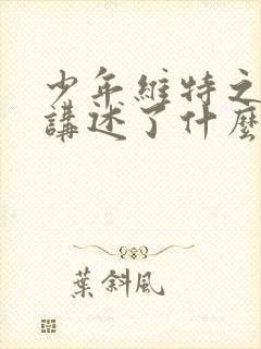 少年维特之烦恼讲述了什么