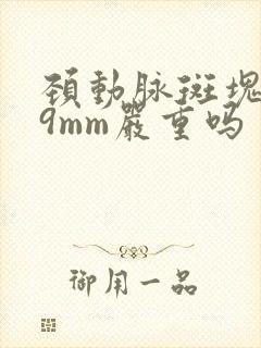 颈动脉斑块0.9mm严重吗