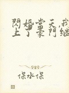 闪婚当天,我怀上了豪门继承人阅读全文