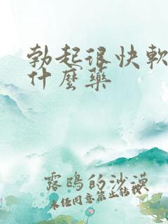 勃起很快软了吃什么药