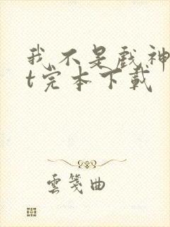 我不是戏神txt完本下载