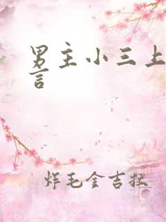 男主小三上位古言