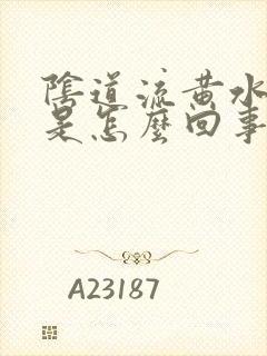 阴道流黄水还痒是怎么回事