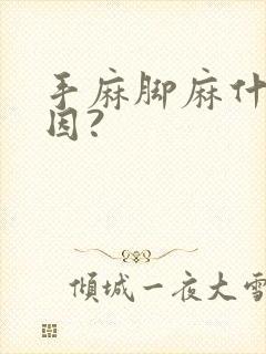 手麻脚麻什么原因?