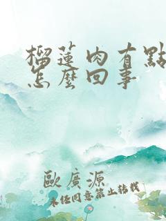 榴莲肉有点苦味怎么回事