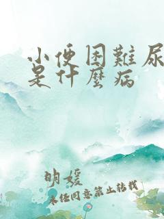 小便困难尿不出是什么病