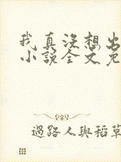 我真没想出名啊小说全文免费阅读