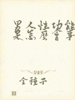 男人性功能不行是怎么会事