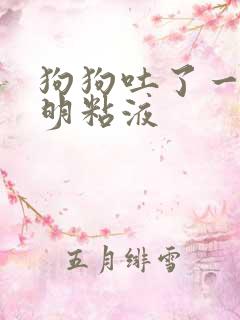 狗狗吐了一滩透明粘液