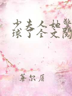 少夫人她惊艳全球了全文阅读免费