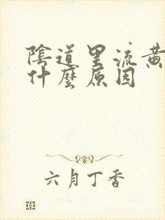 阴道里流黄水是什么原因